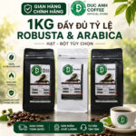 1kg cà phê rang mộc DUC ANH COFFEE tất cả các tùy chọn robusta và arabica - xay dùng pha phin, cafe pha máy, cafe hạt, ủ lạnh