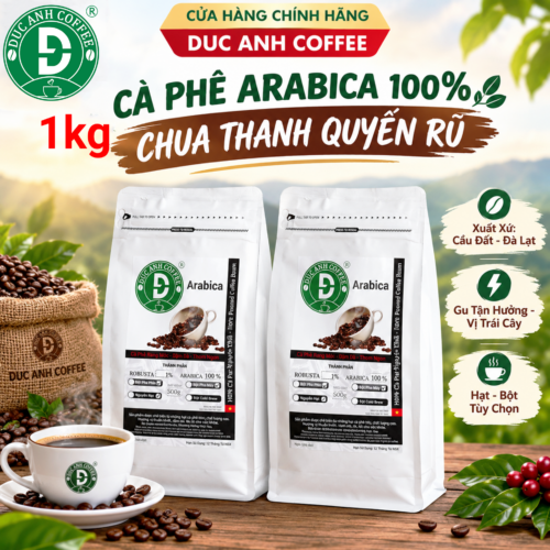 1Kg Cà phê Arabica Cầu Đất Nguyên Chất 100% Hậu Ngọt Thơm Quyến Rũ  Pha Phin - Pha Máy - Cold Brew từ DUC ANH COFFEE