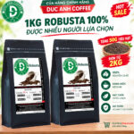 1kg cà phê rang mộc Robusta DUC ANH COFFEE nguyên chất xay pha phin, xay pha máy, ủ lạnh, nguyên hạt, cà phê Đức Anh